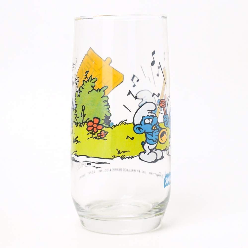 Vintage Smurf Glass 1982 Collectible Playing Music - Picture 3 of 9
